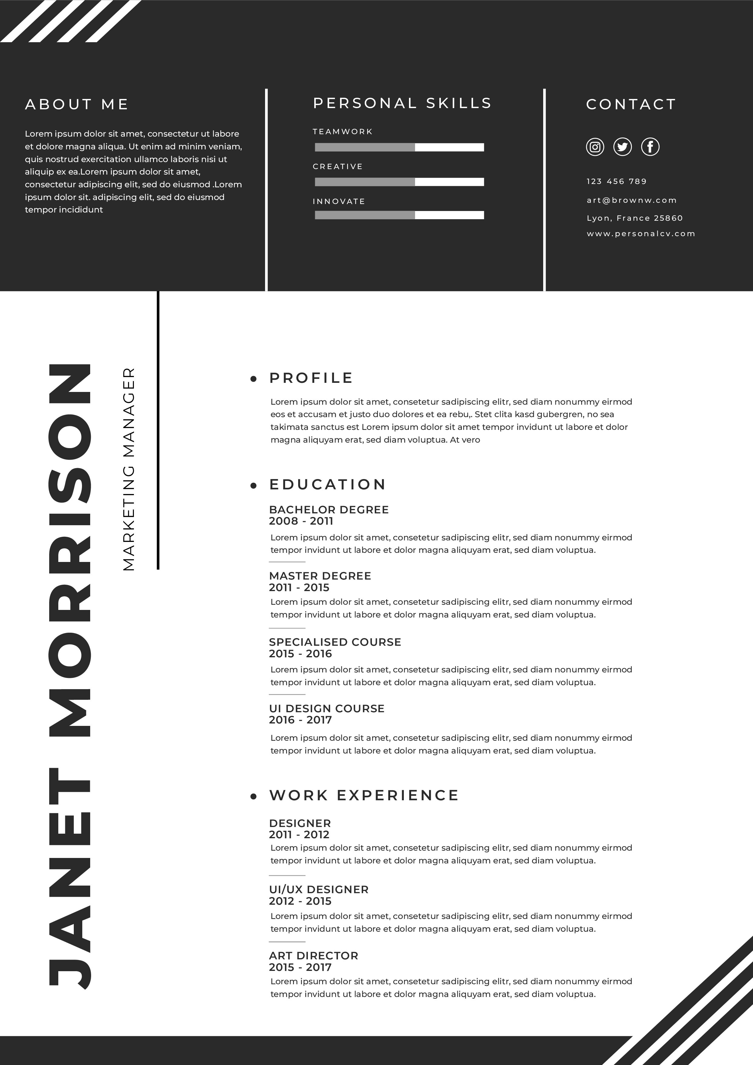 Detail Curriculum Vitae Template Download Nomer 22