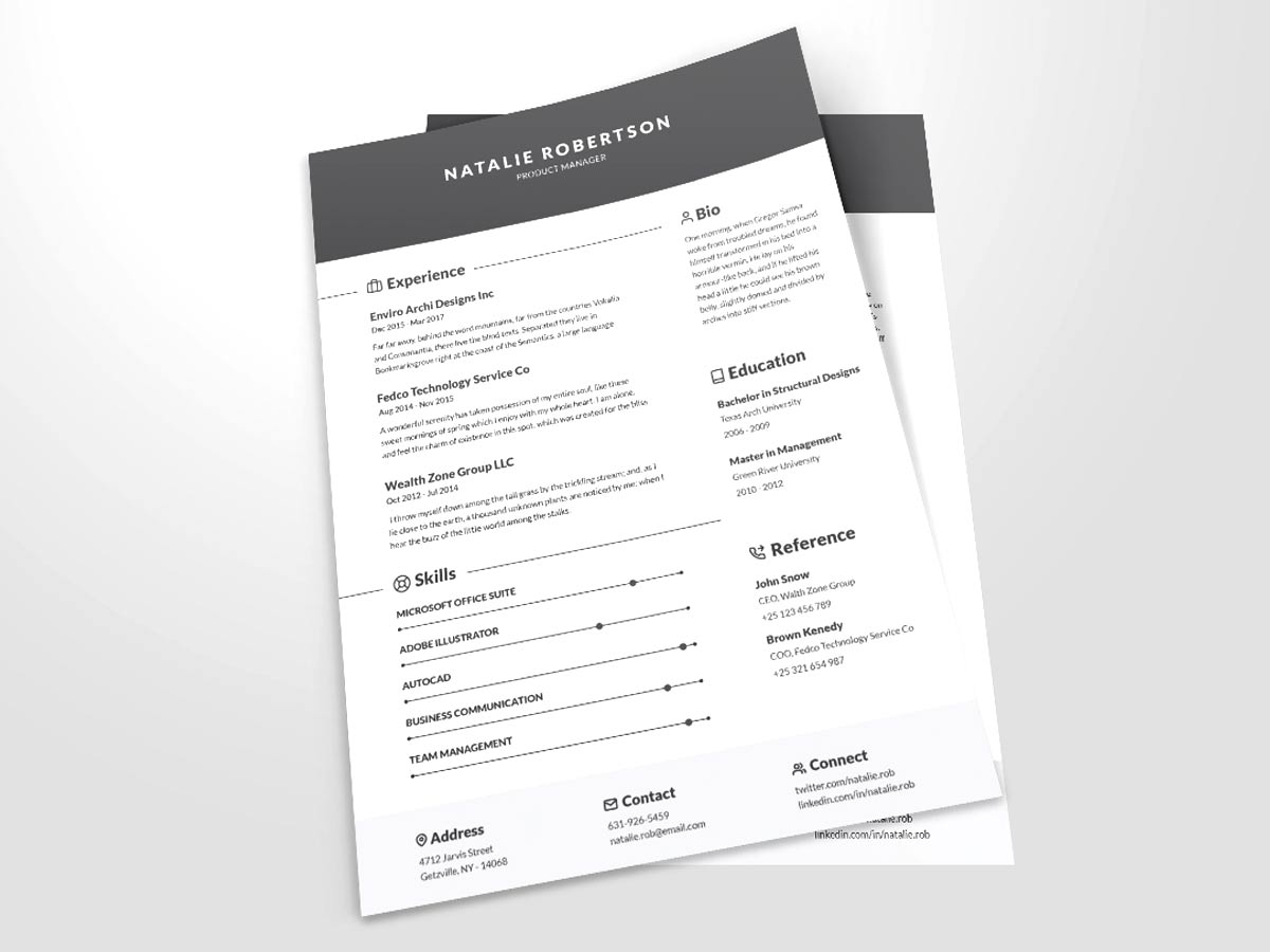 Detail Curriculum Vitae Template Download Nomer 41