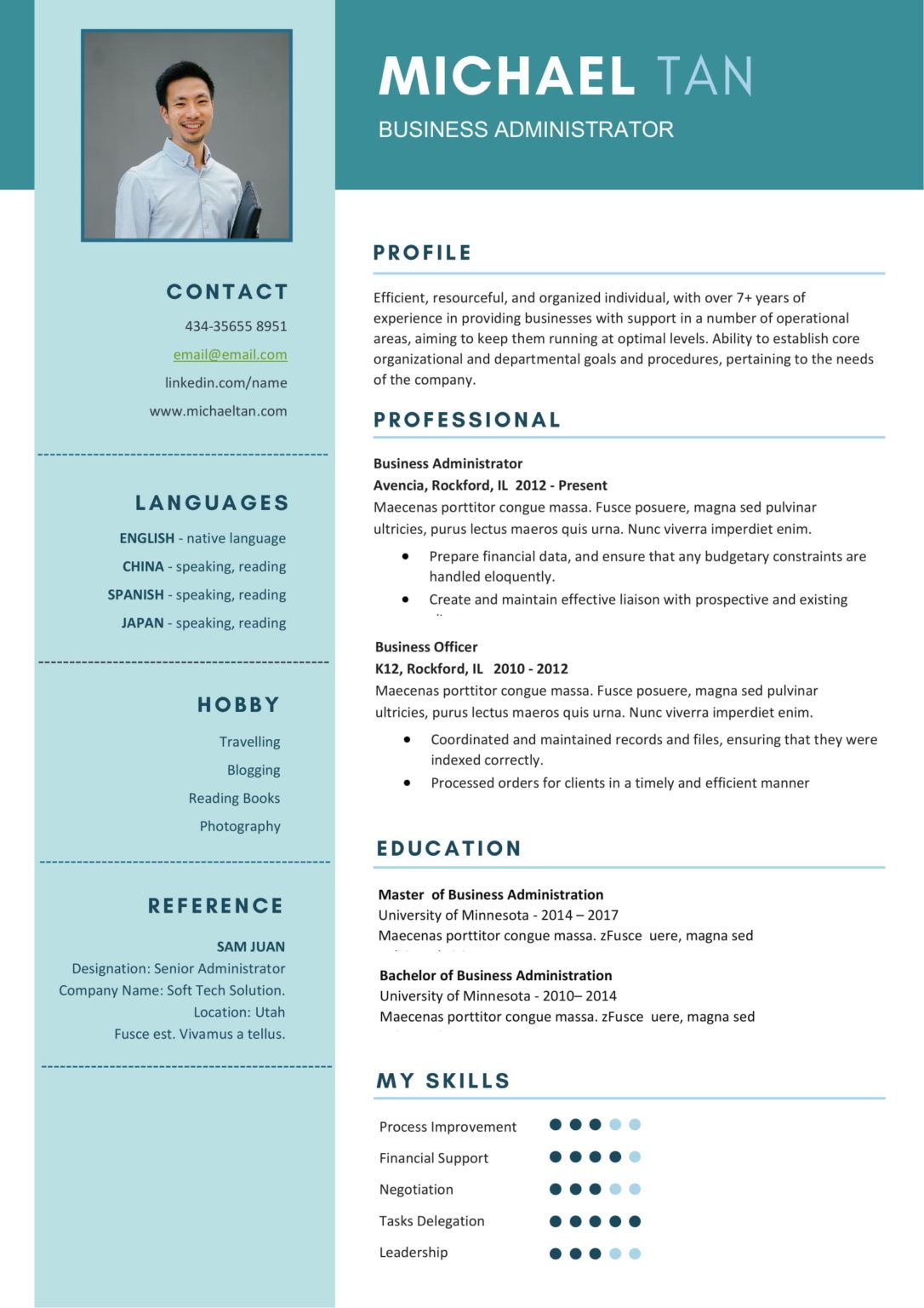 Detail Curriculum Vitae Template Download Nomer 8