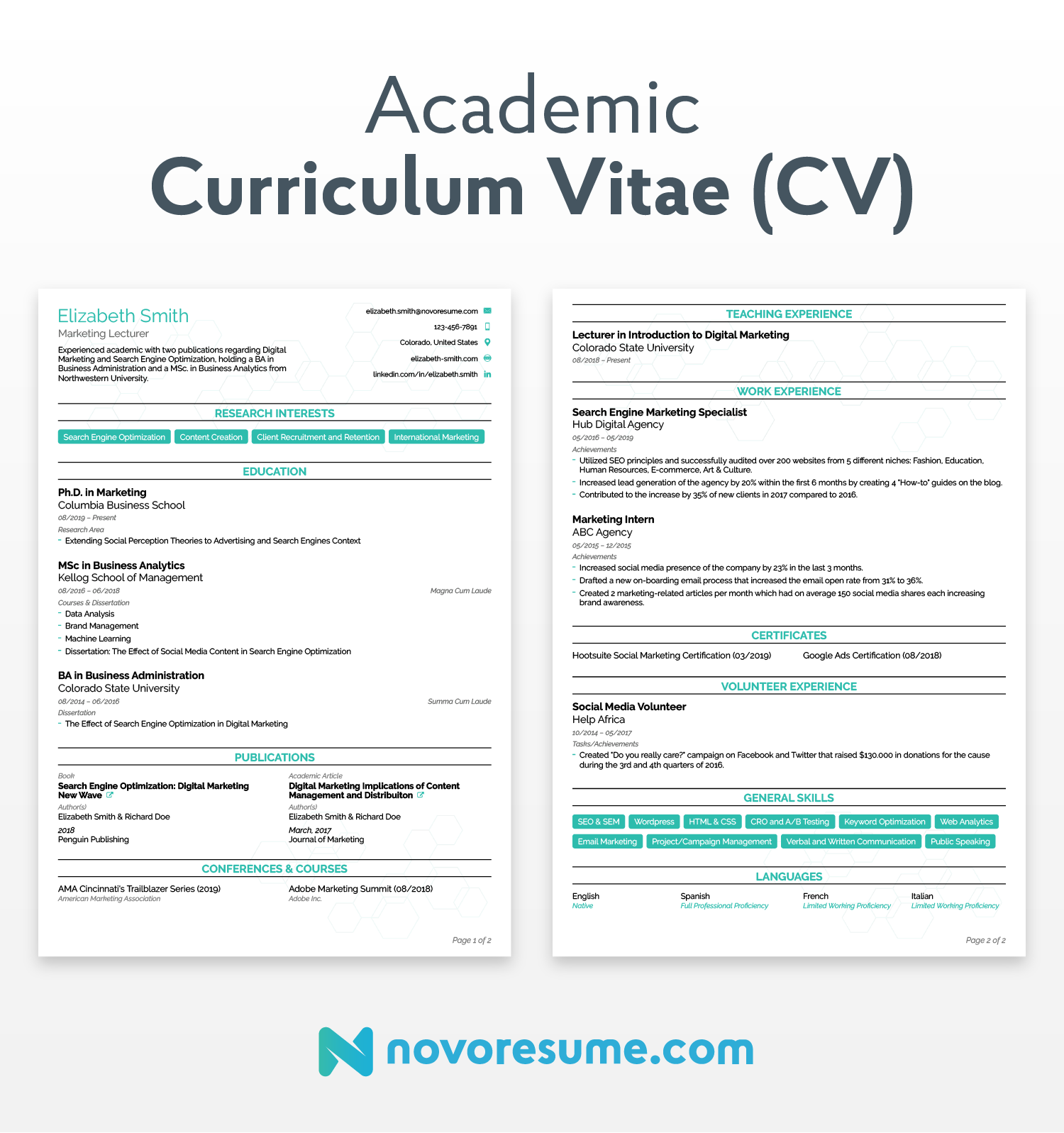 Detail Curriculum Vitae Template Examples Nomer 25