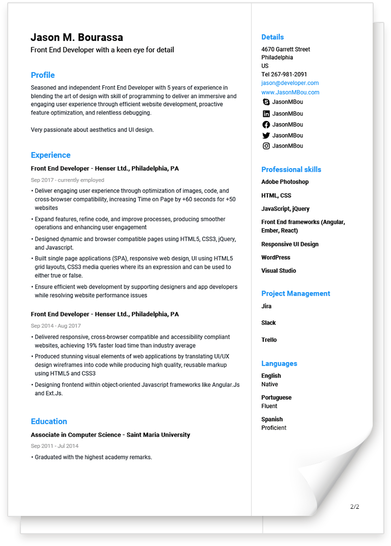 Detail Curriculum Vitae Template Examples Nomer 26