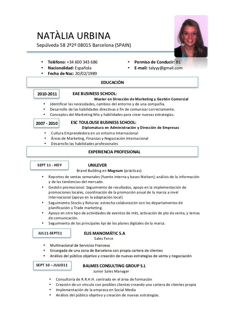 Detail Curriculum Vitae Template Examples Nomer 30