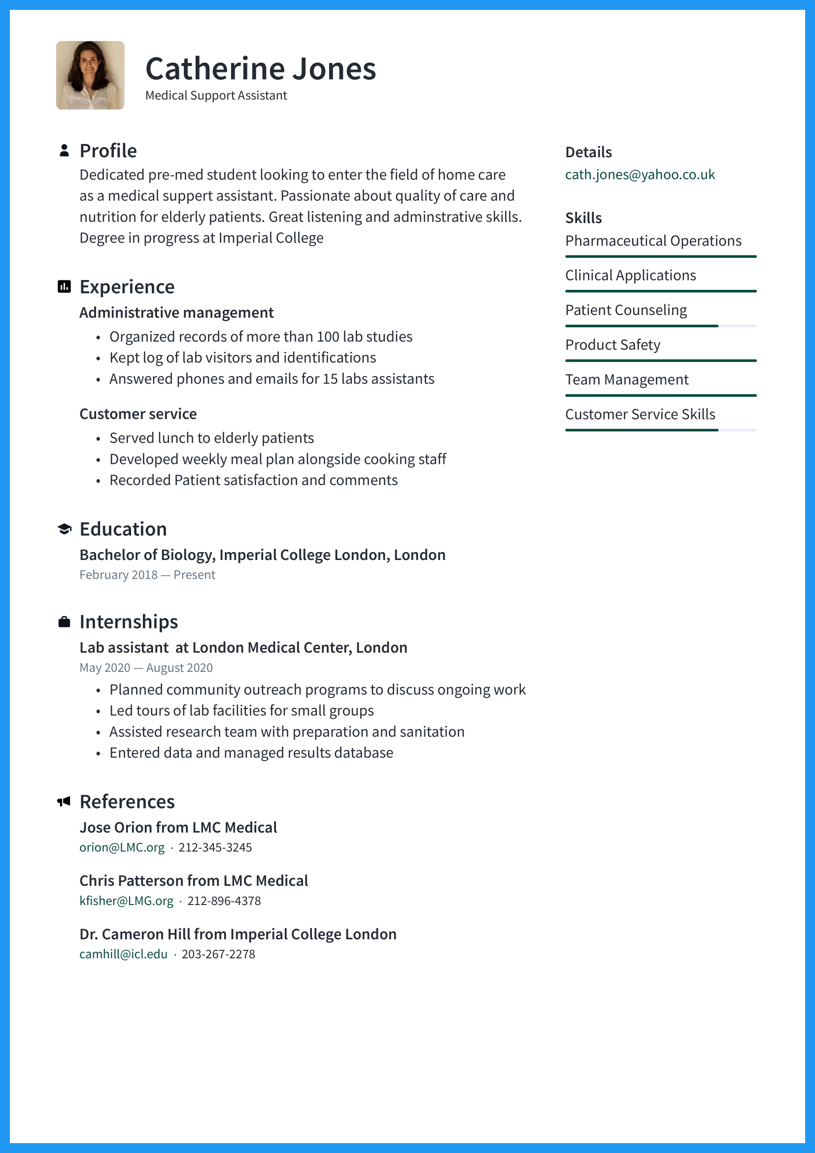 Detail Curriculum Vitae Template Examples Nomer 8