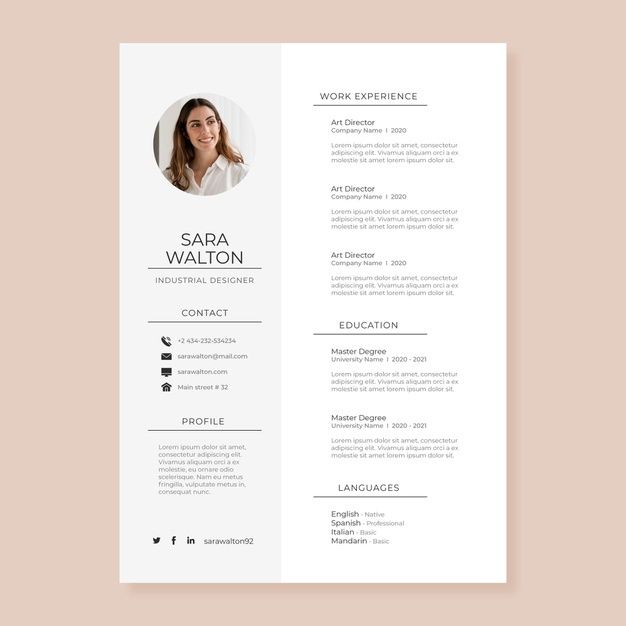 Detail Curriculum Vitae Template Free Nomer 2