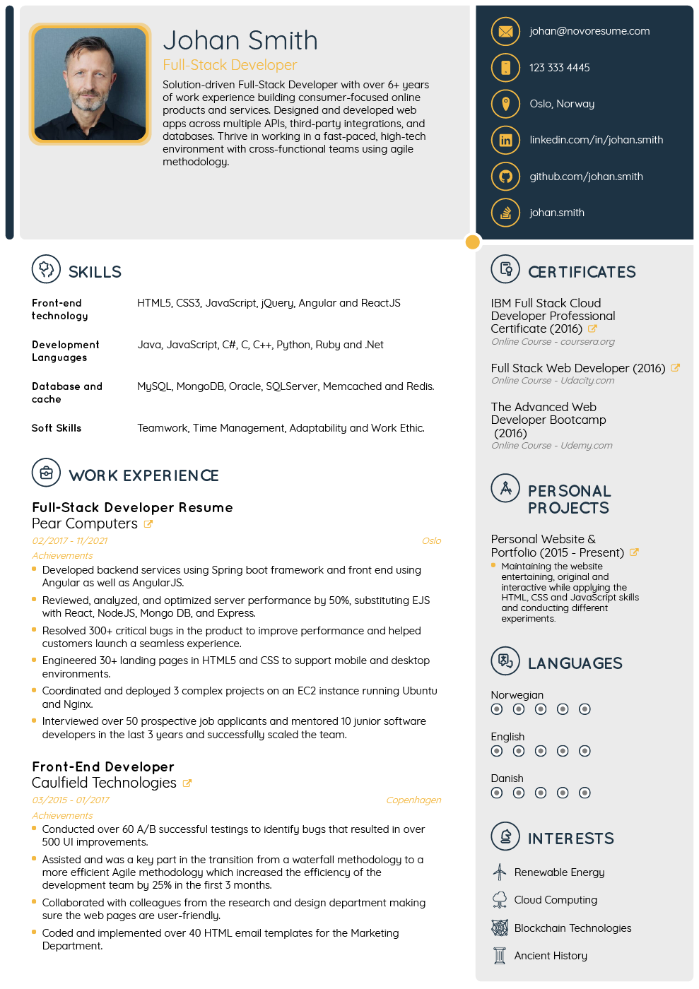 Detail Curriculum Vitae Template Free Nomer 30