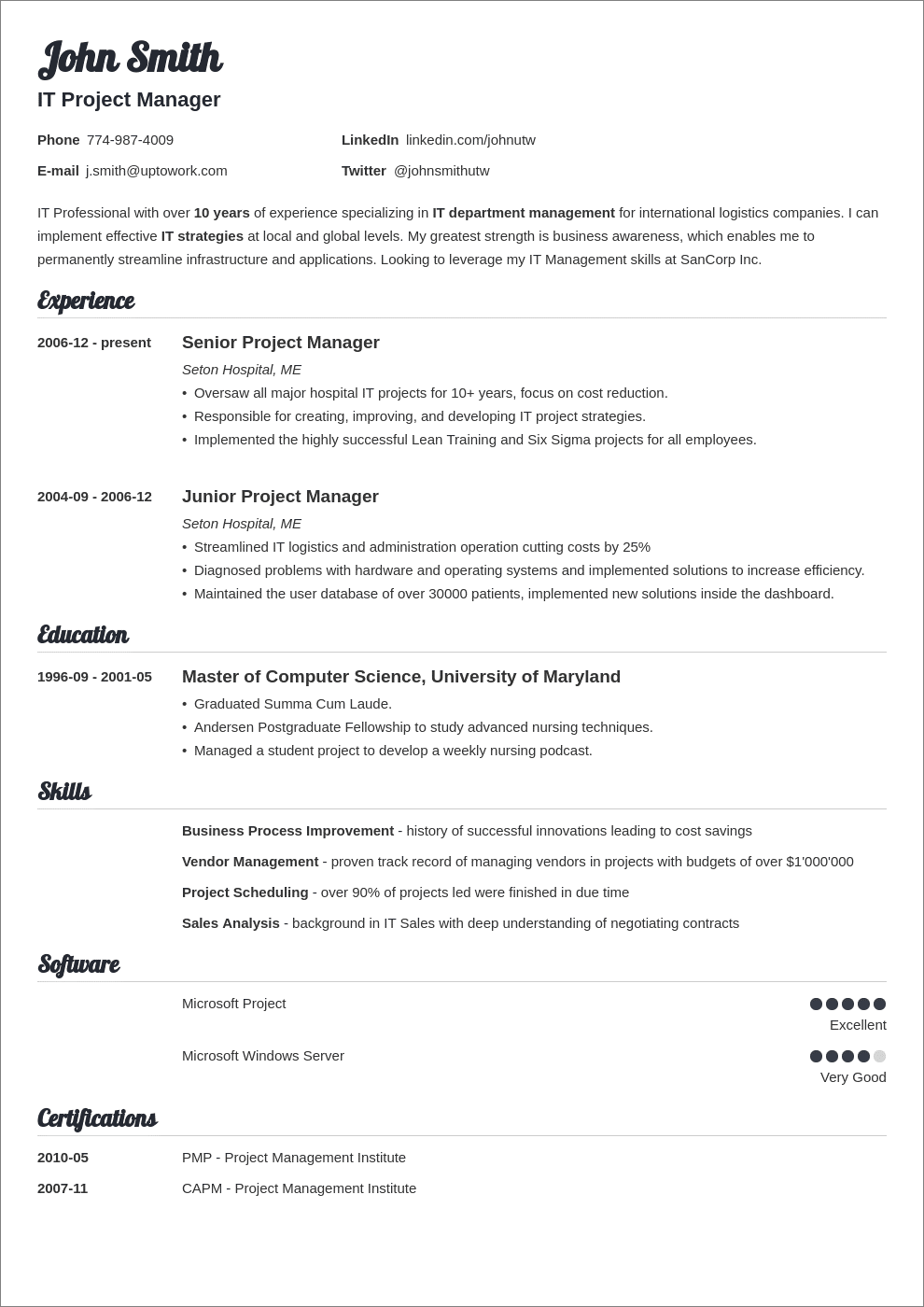 Detail Curriculum Vitae Template Word Nomer 18