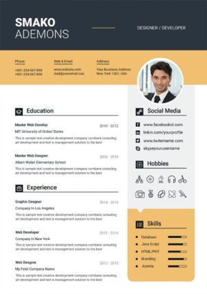 Detail Custom Cv Template Nomer 3