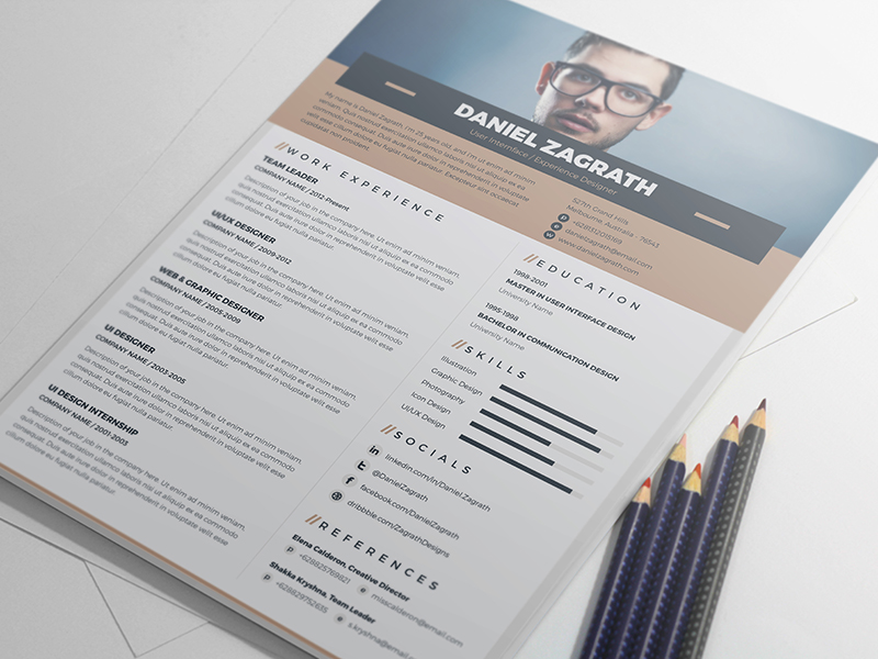 Detail Custom Cv Template Nomer 34