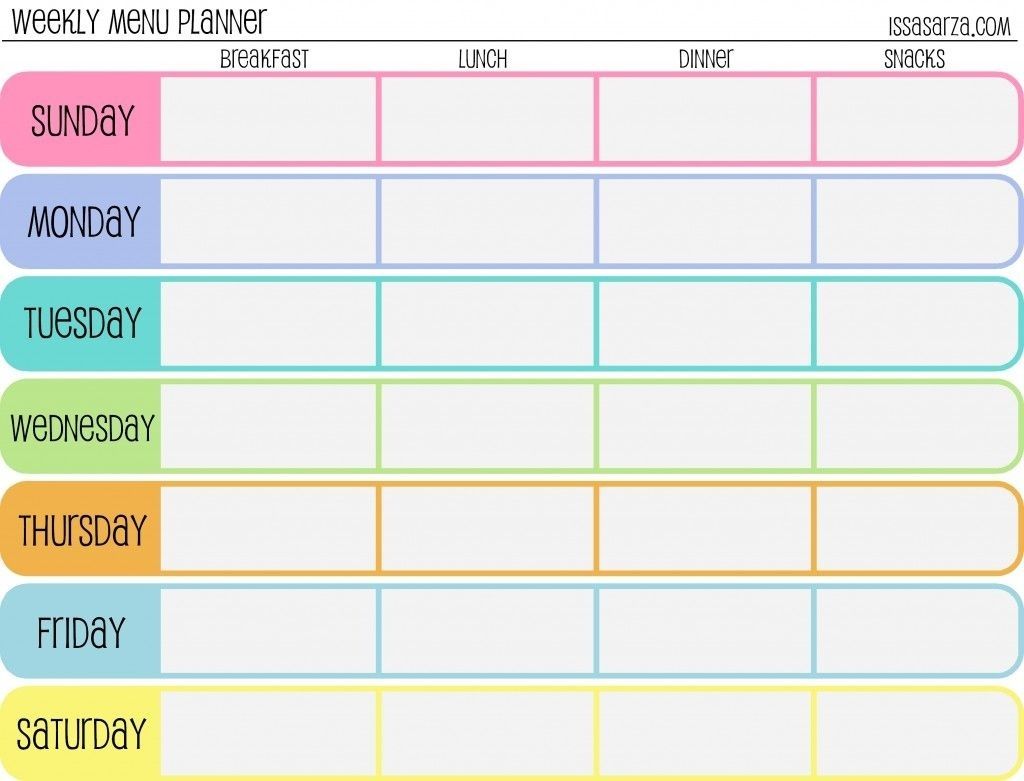 Cute 7 Day Weekly Planner Template - KibrisPDR