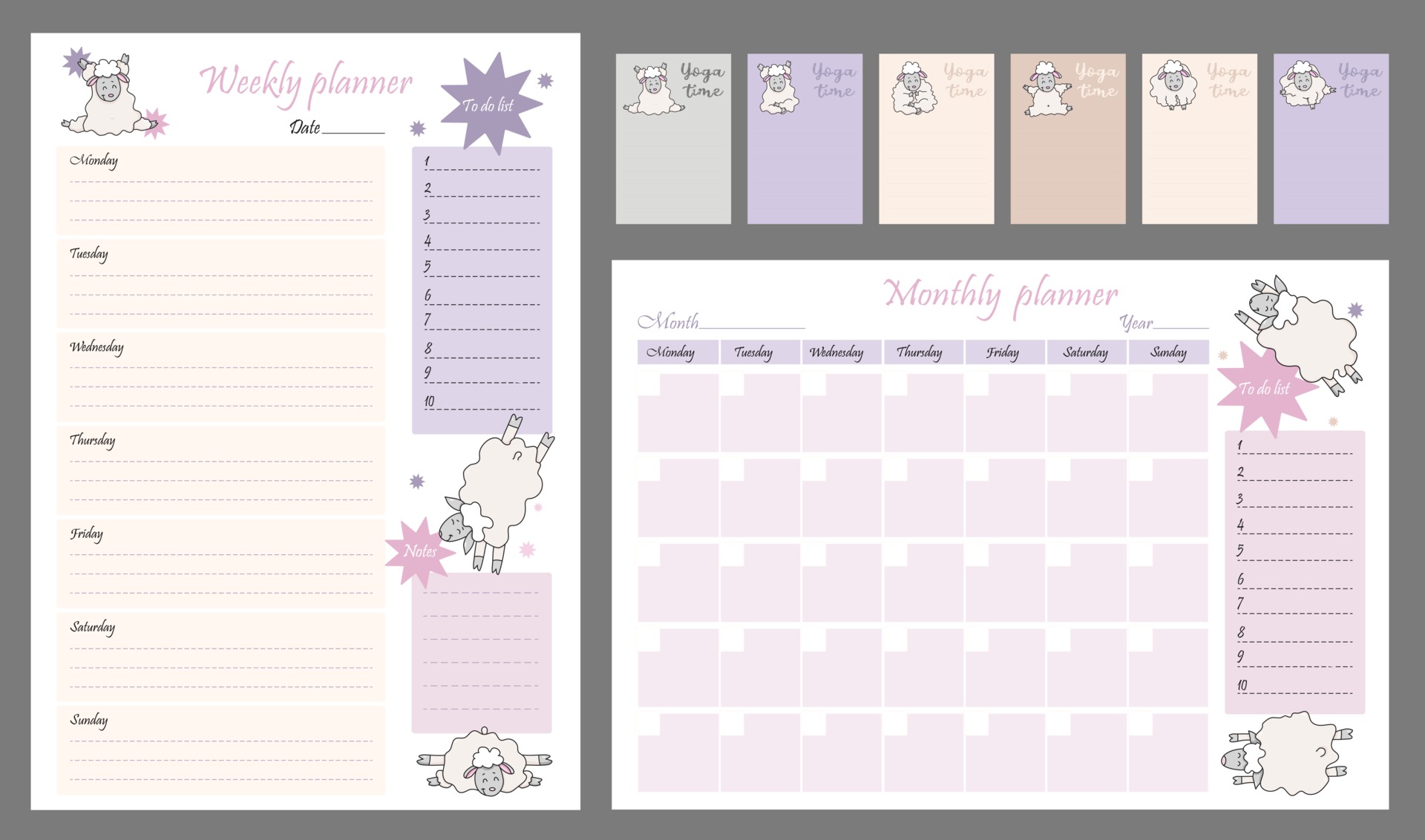 Detail Cute 7 Day Weekly Planner Template Nomer 30