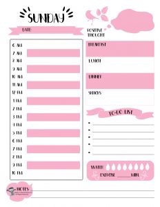 Detail Cute 7 Day Weekly Planner Template Nomer 53