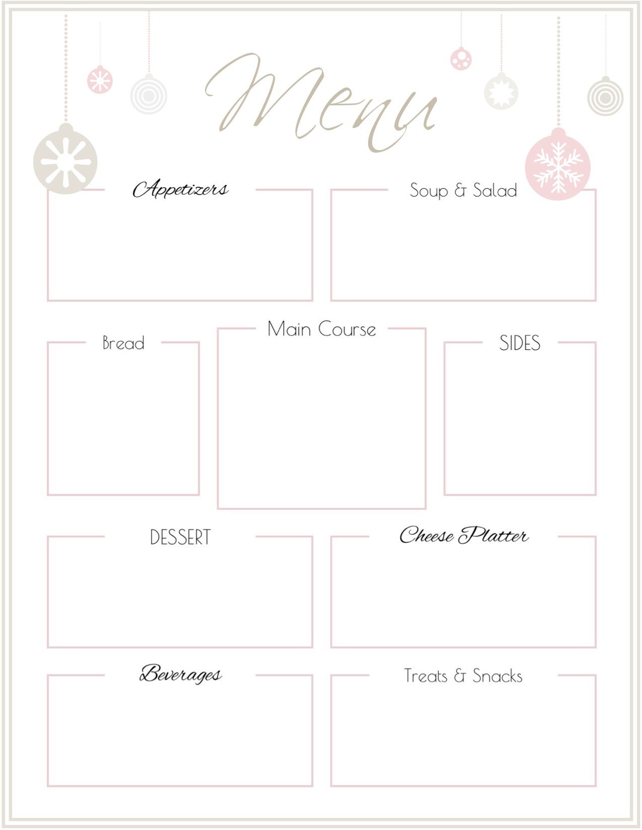 Detail Cute Menu Template Nomer 10