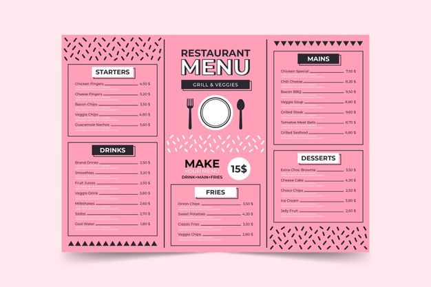 Detail Cute Menu Template Nomer 16