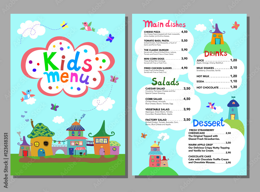 Detail Cute Menu Template Nomer 21