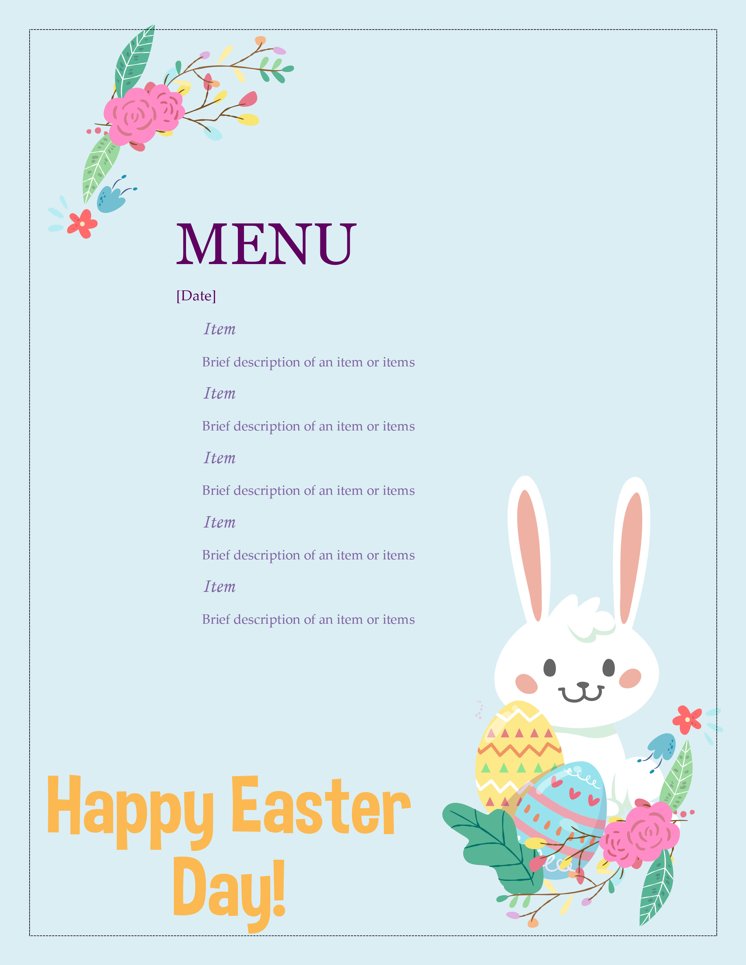 Detail Cute Menu Template Nomer 23