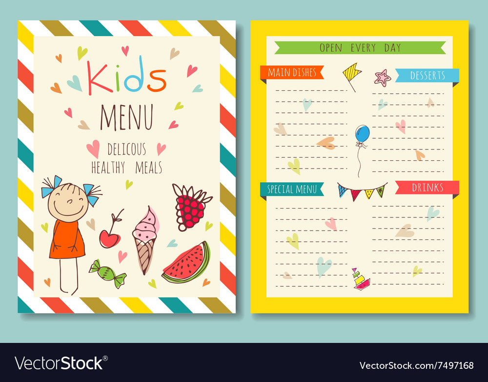 Detail Cute Menu Template Nomer 41