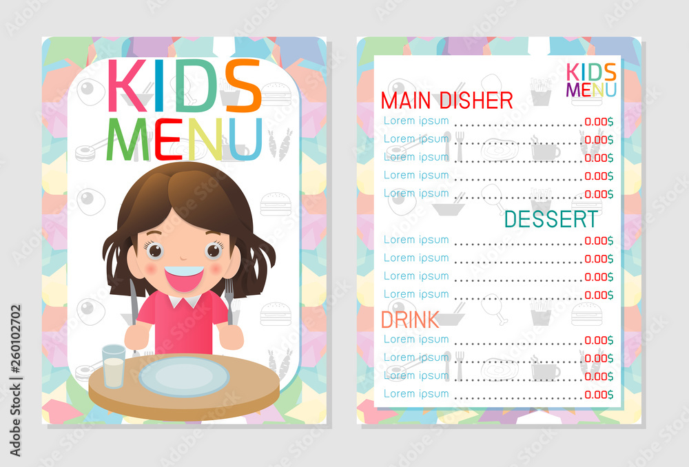 Download Cute Menu Template Nomer 48