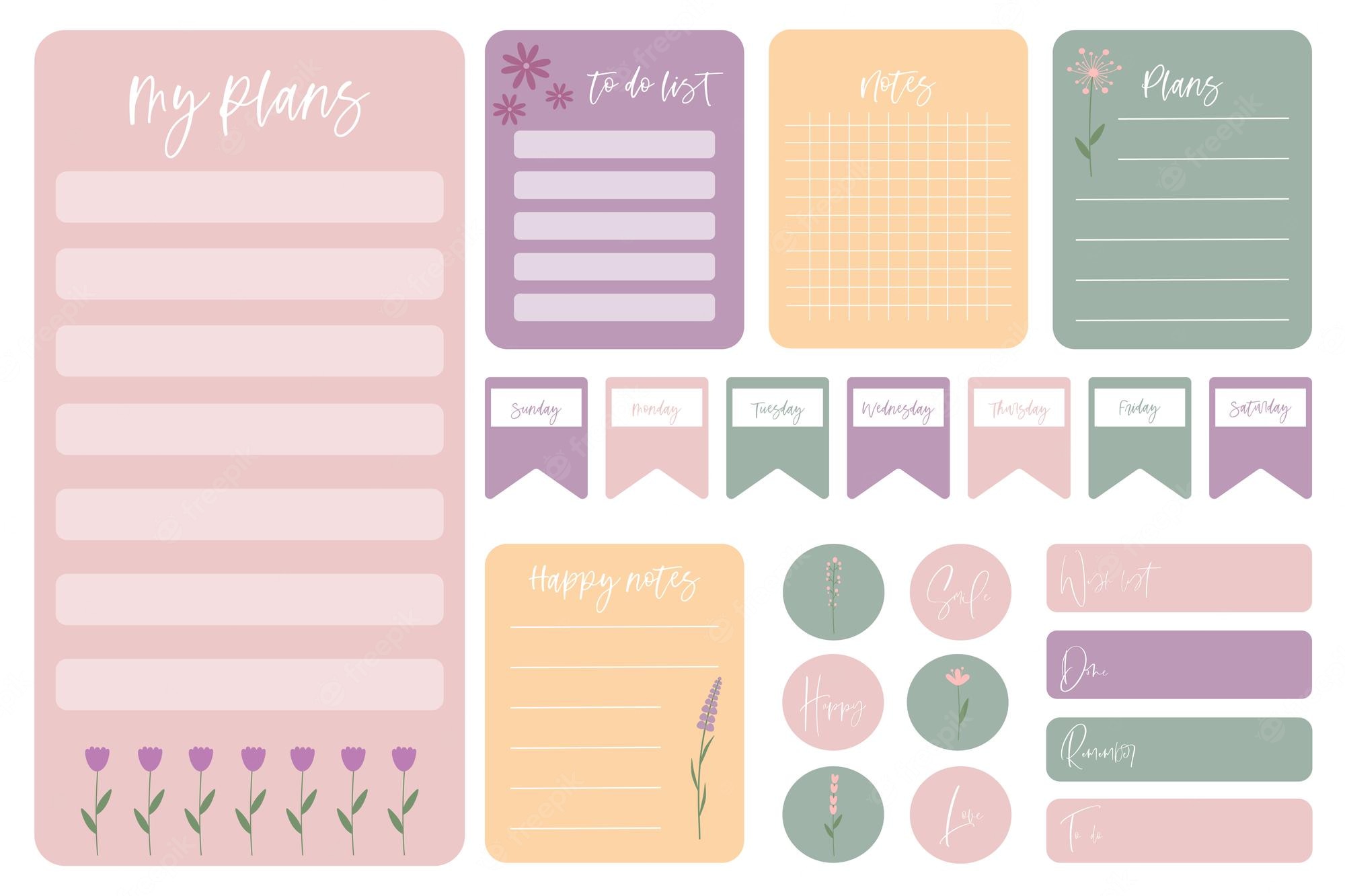 Detail Cute Notes Template Nomer 10