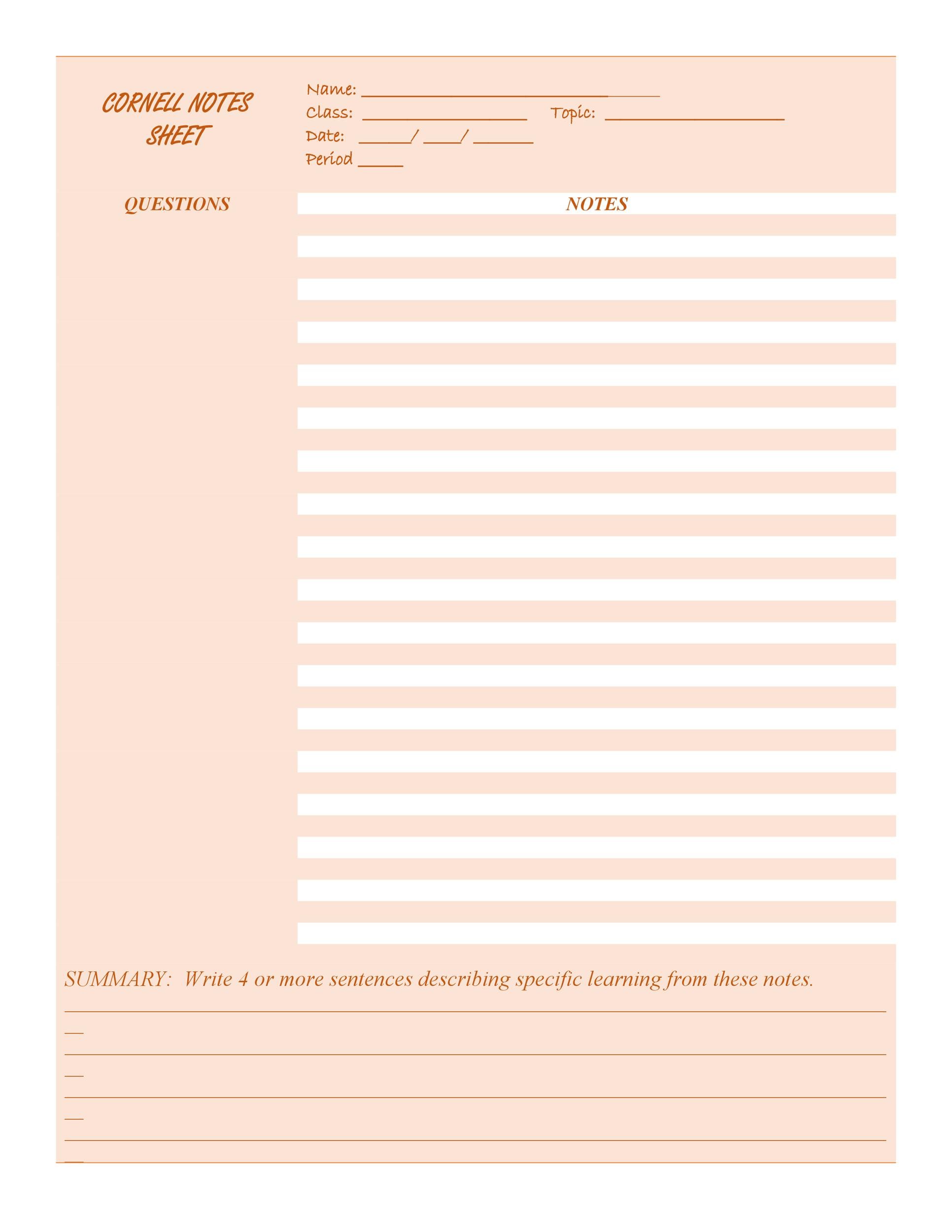 Detail Cute Notes Template Nomer 16