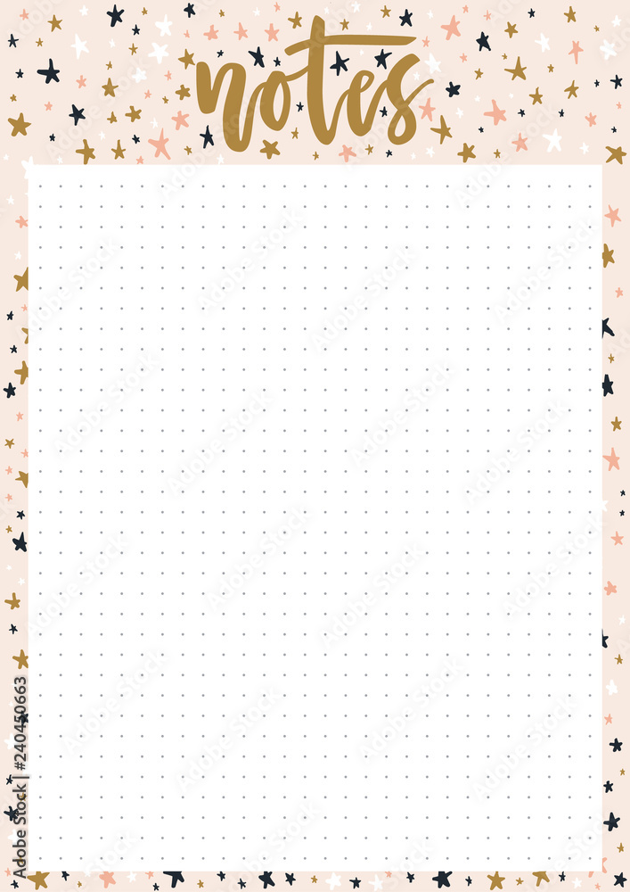 Detail Cute Notes Template Nomer 17