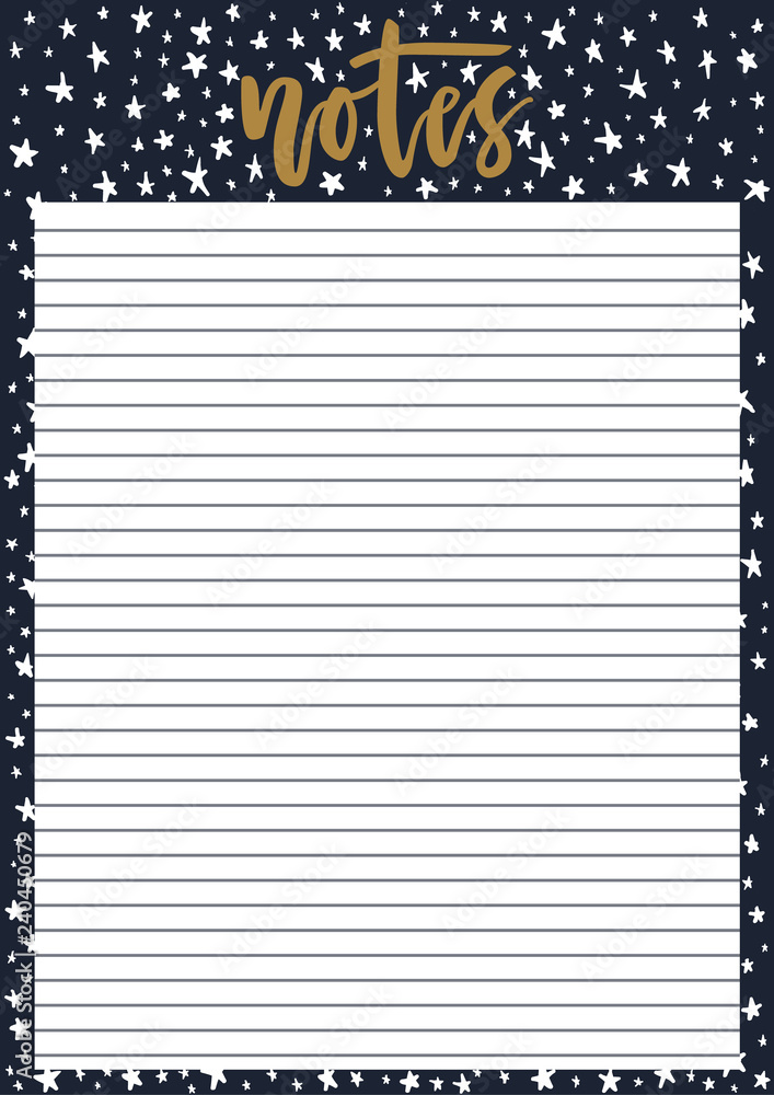 Detail Cute Notes Template Nomer 24
