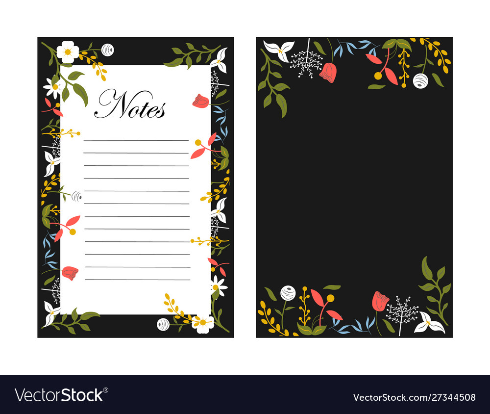 Detail Cute Notes Template Nomer 4