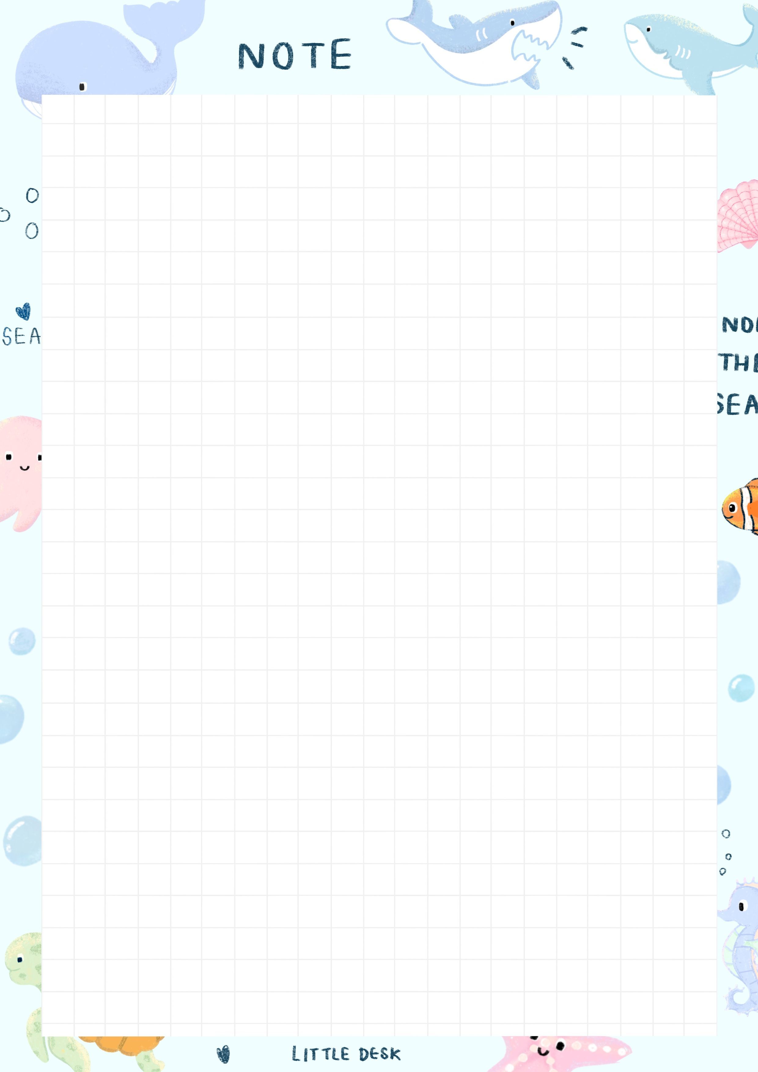 Detail Cute Notes Template Nomer 48