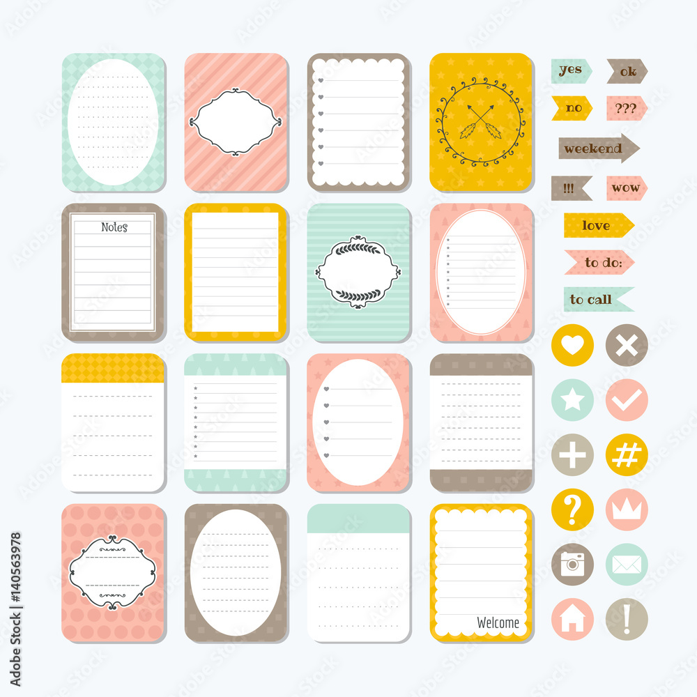 Detail Cute Notes Template Nomer 49