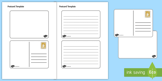 Detail Cute Postcard Template Nomer 35