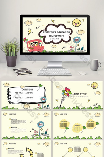 Detail Cute Ppt Template Download Nomer 41