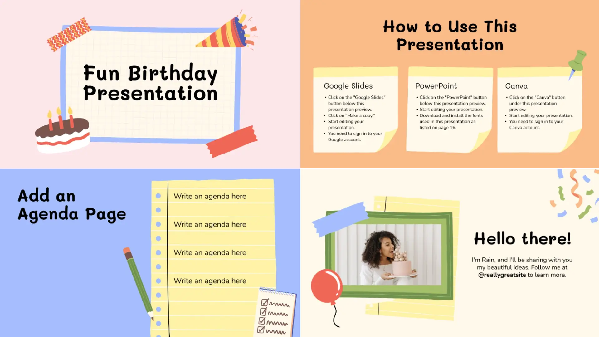 Detail Cute Ppt Template Download Nomer 44