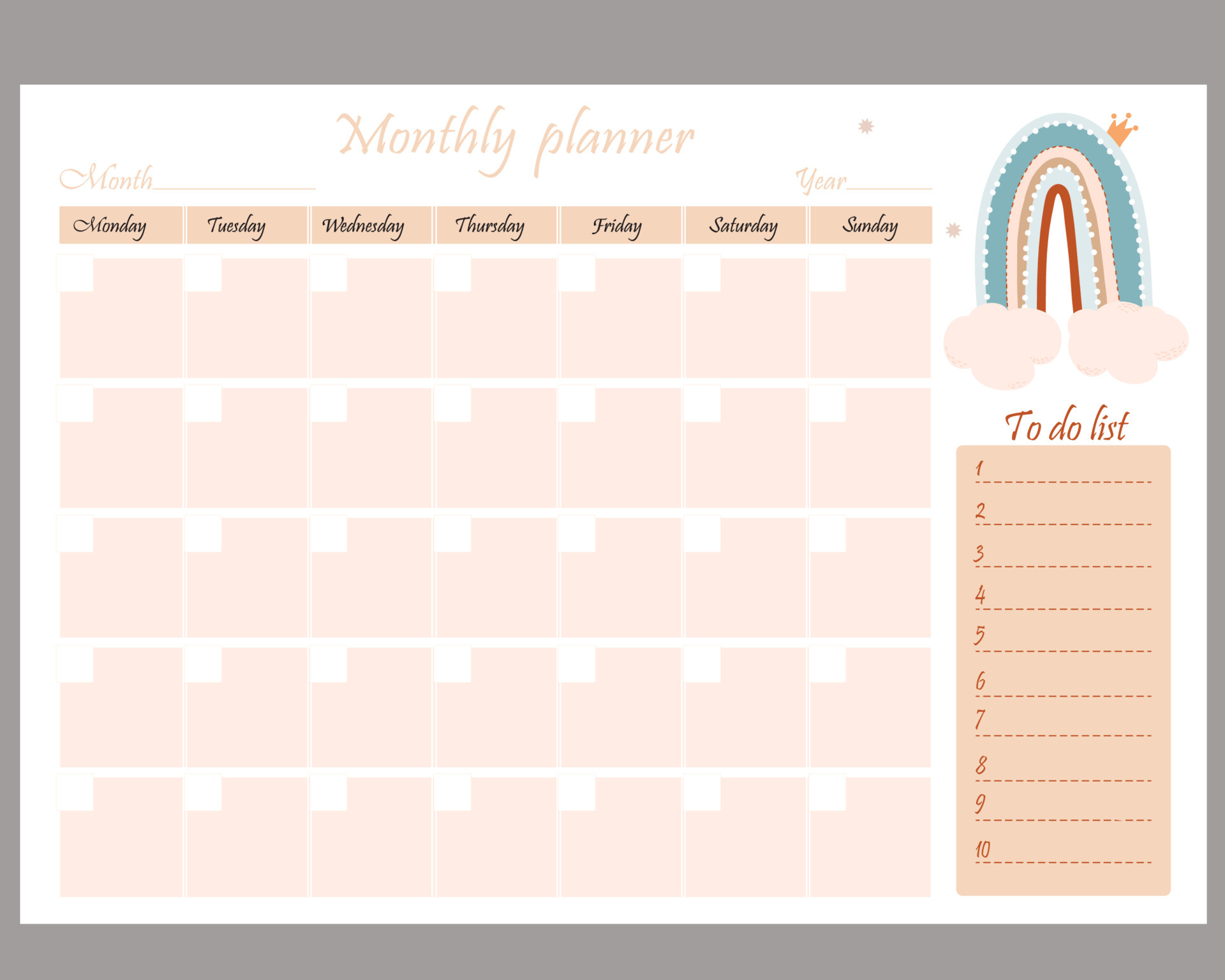 Detail Cute Schedule Template Nomer 16