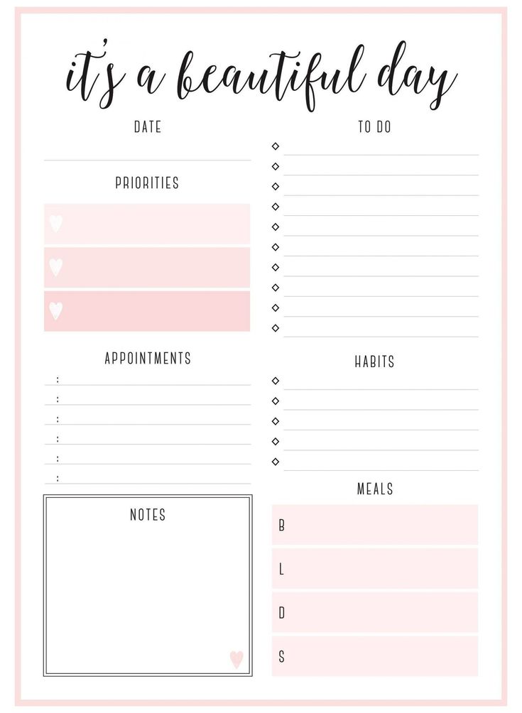 Detail Cute Schedule Template Nomer 19