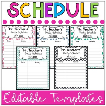 Detail Cute Schedule Template Nomer 29