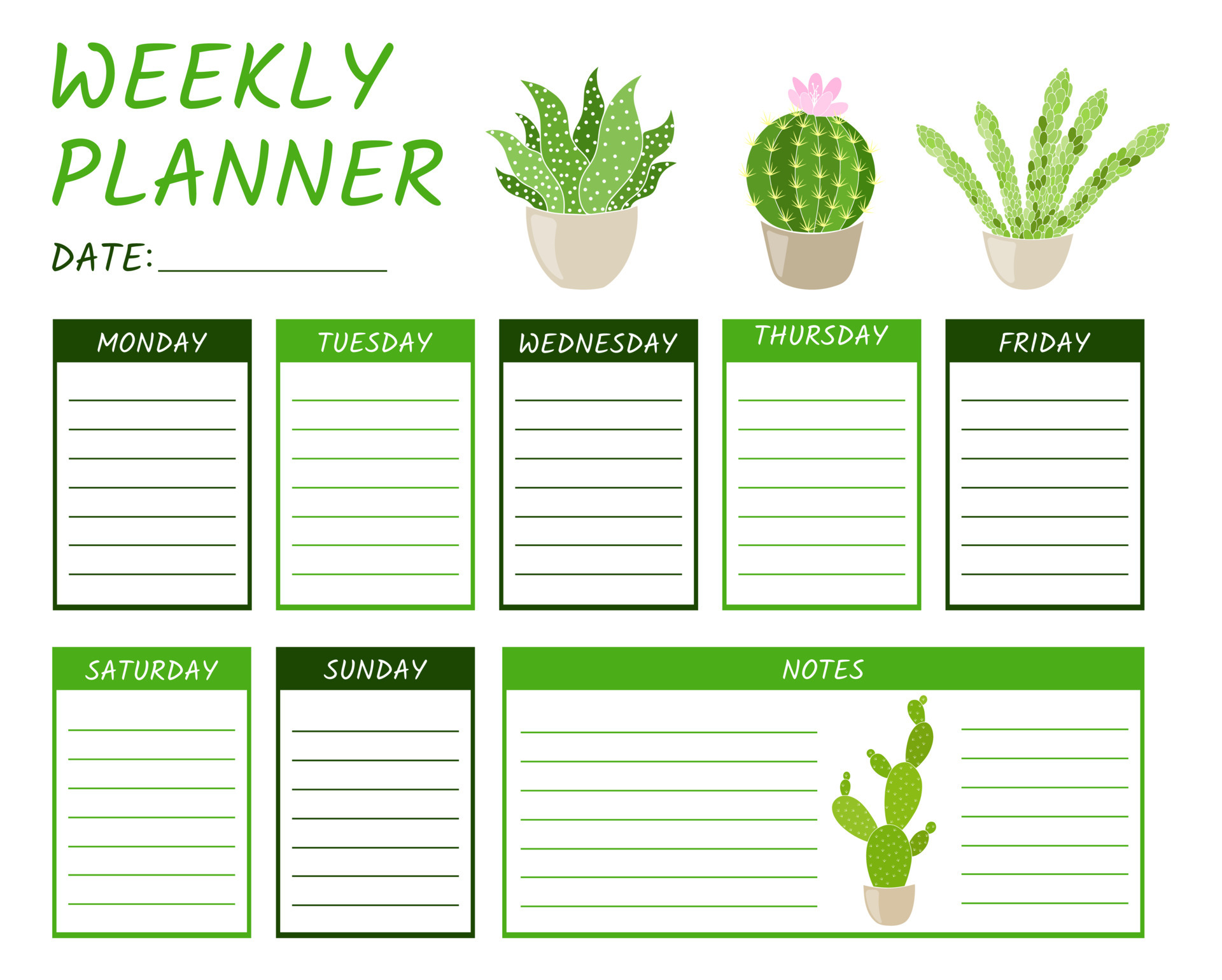 Detail Cute Schedule Template Nomer 30