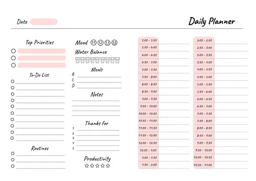 Detail Cute Schedule Template Nomer 43