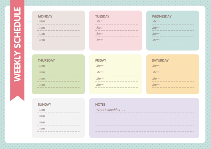 Detail Cute Schedule Template Nomer 47