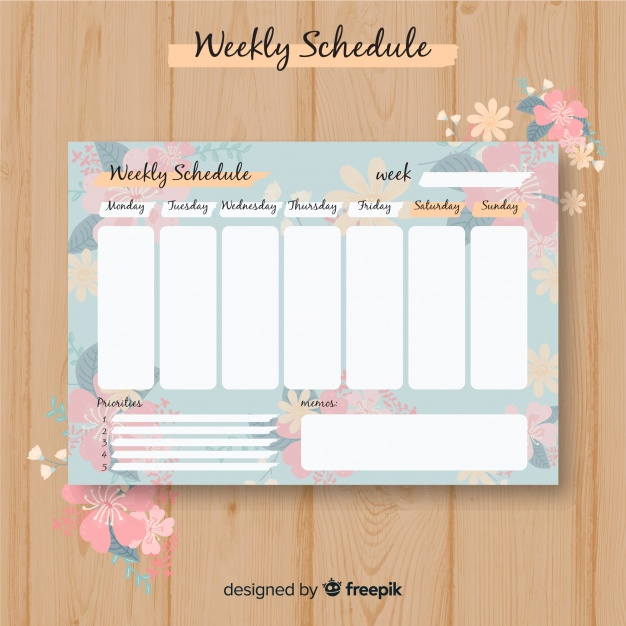 Detail Cute Schedule Template Nomer 51