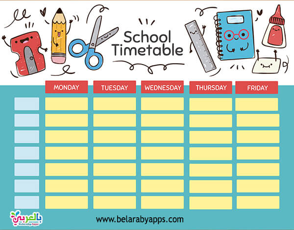 Detail Cute Schedule Template Nomer 56