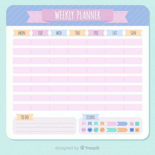 Detail Cute Schedule Template Free Nomer 22