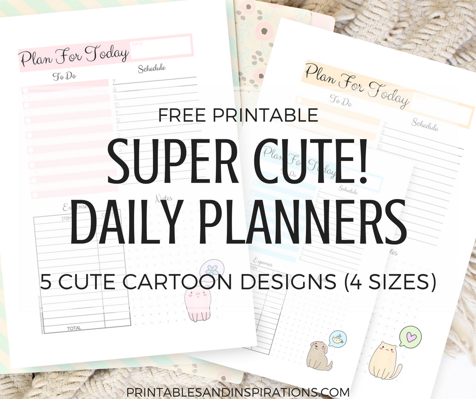 Detail Cute Schedule Template Free Nomer 29