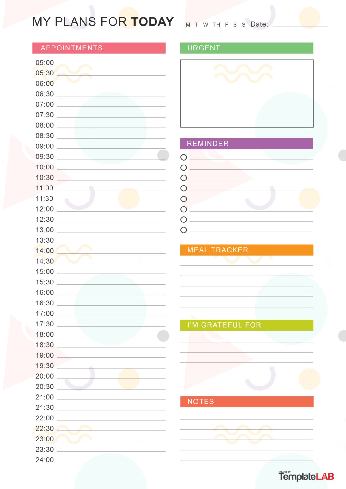 Detail Cute Schedule Template Free Nomer 36