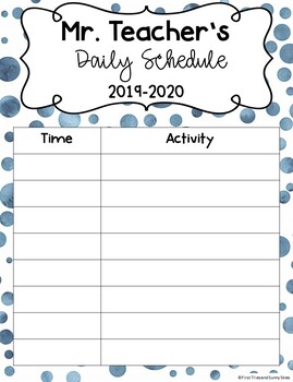 Detail Cute Schedule Template Free Nomer 49