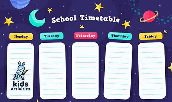 Detail Cute Schedule Template Free Nomer 51