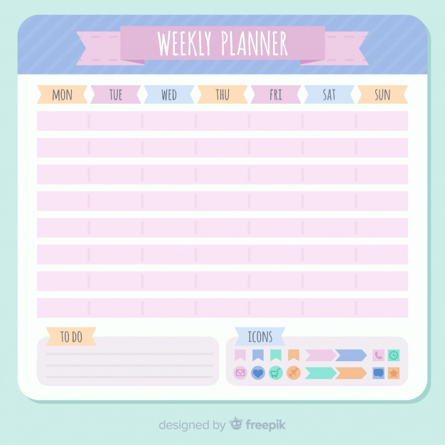 Detail Cute Study Planner Template Nomer 19
