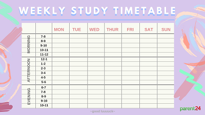 Detail Cute Study Planner Template Nomer 4