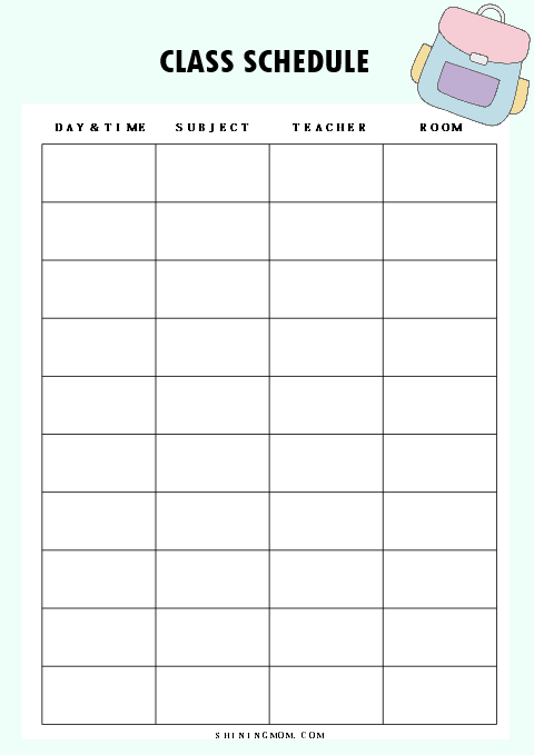 Detail Cute Study Planner Template Nomer 38