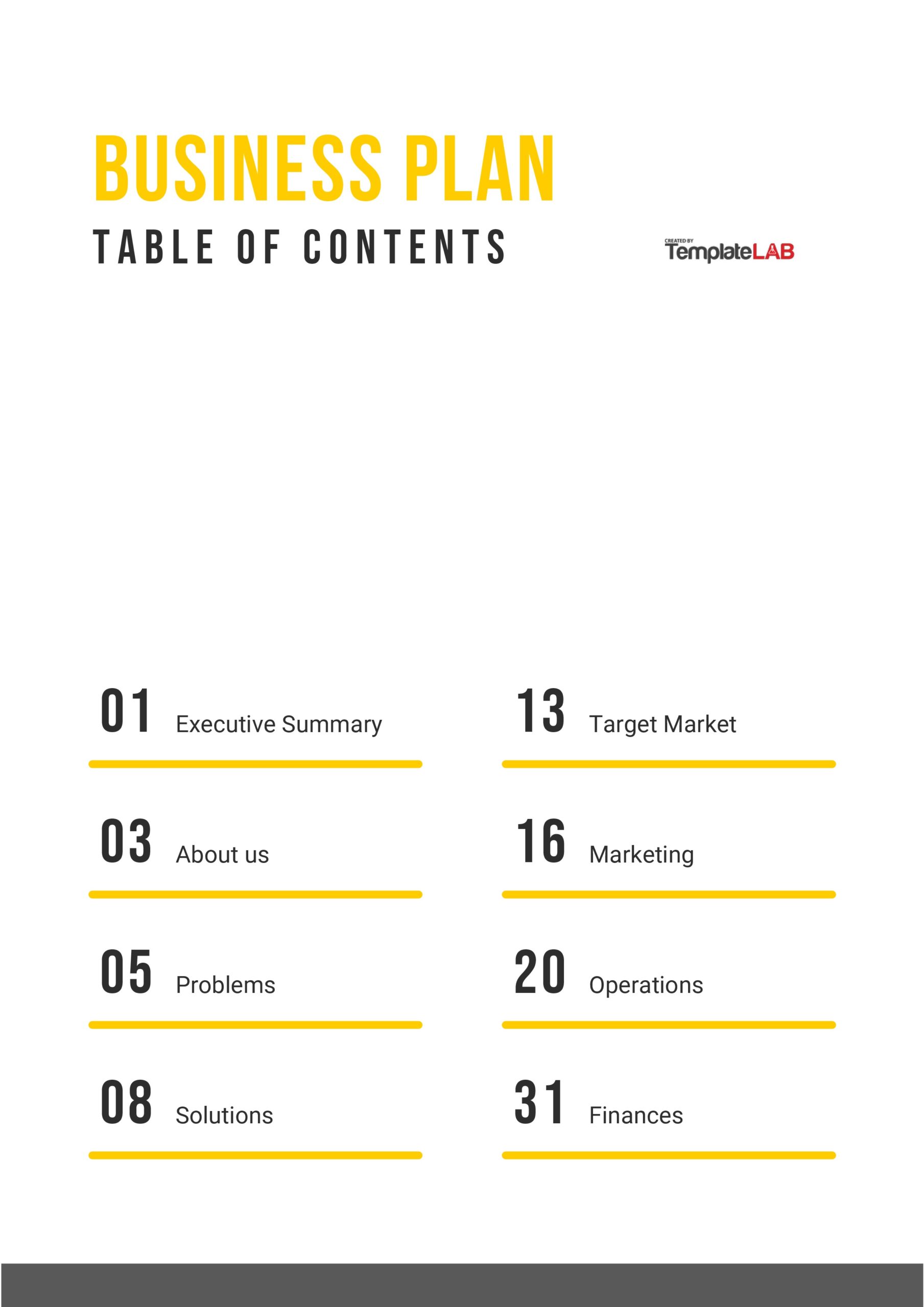 Detail Cute Table Of Contents Template Nomer 17