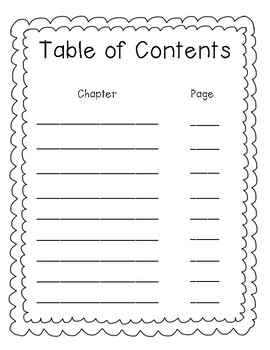 Detail Cute Table Of Contents Template Nomer 32