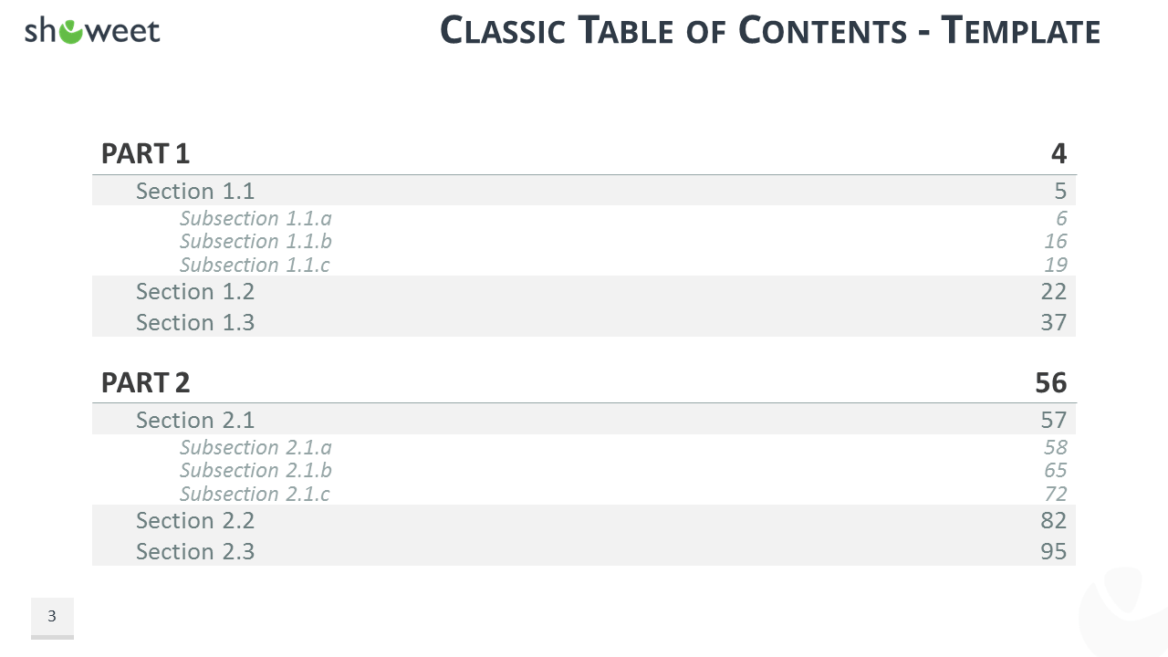 Detail Cute Table Of Contents Template Nomer 34